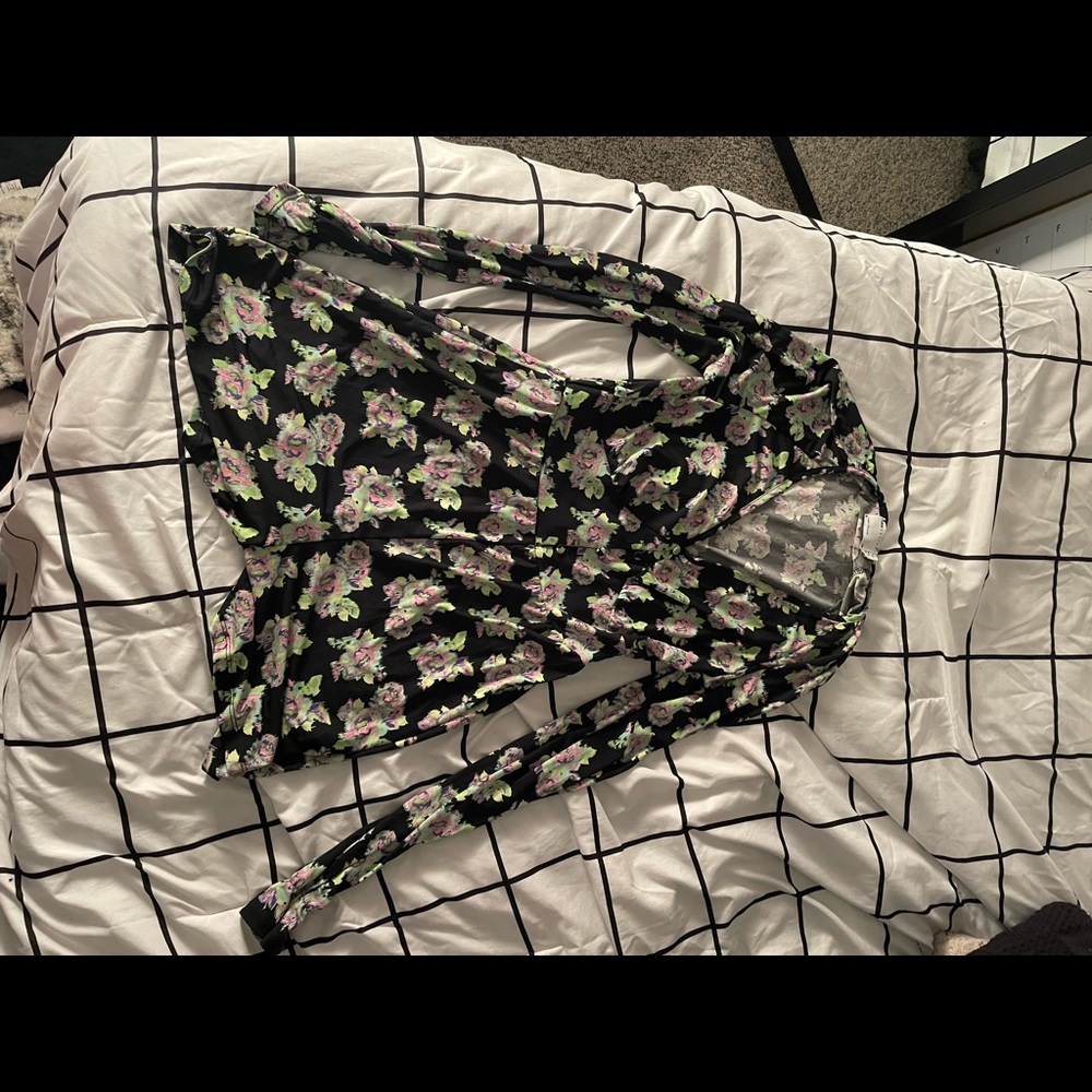 ASOS design tall button front romper in spaced floral print!